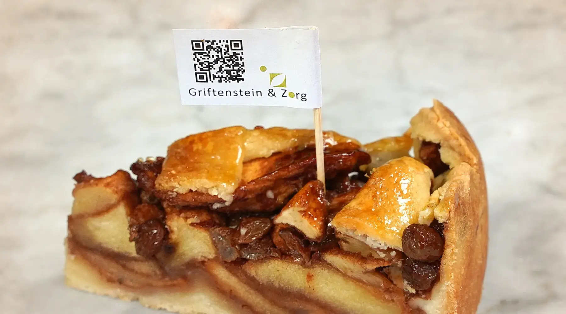 Stück Apfelkuchen