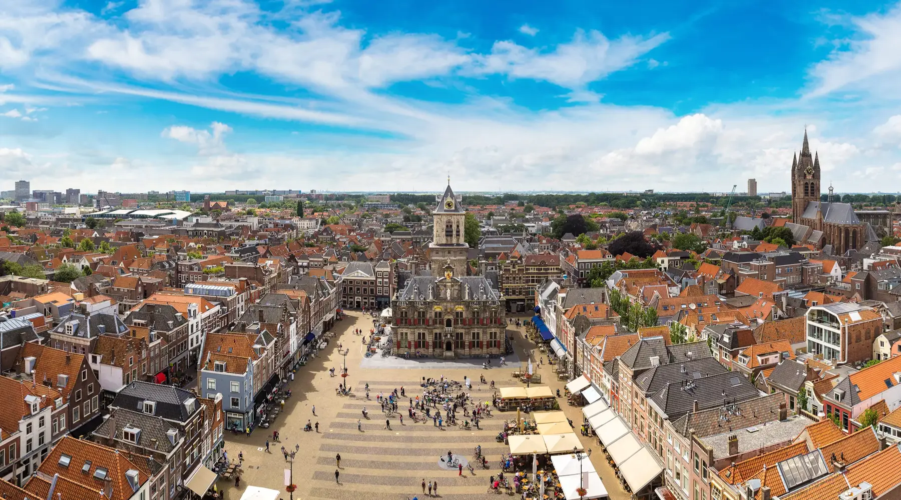 Panorama des Zentrums von Delft