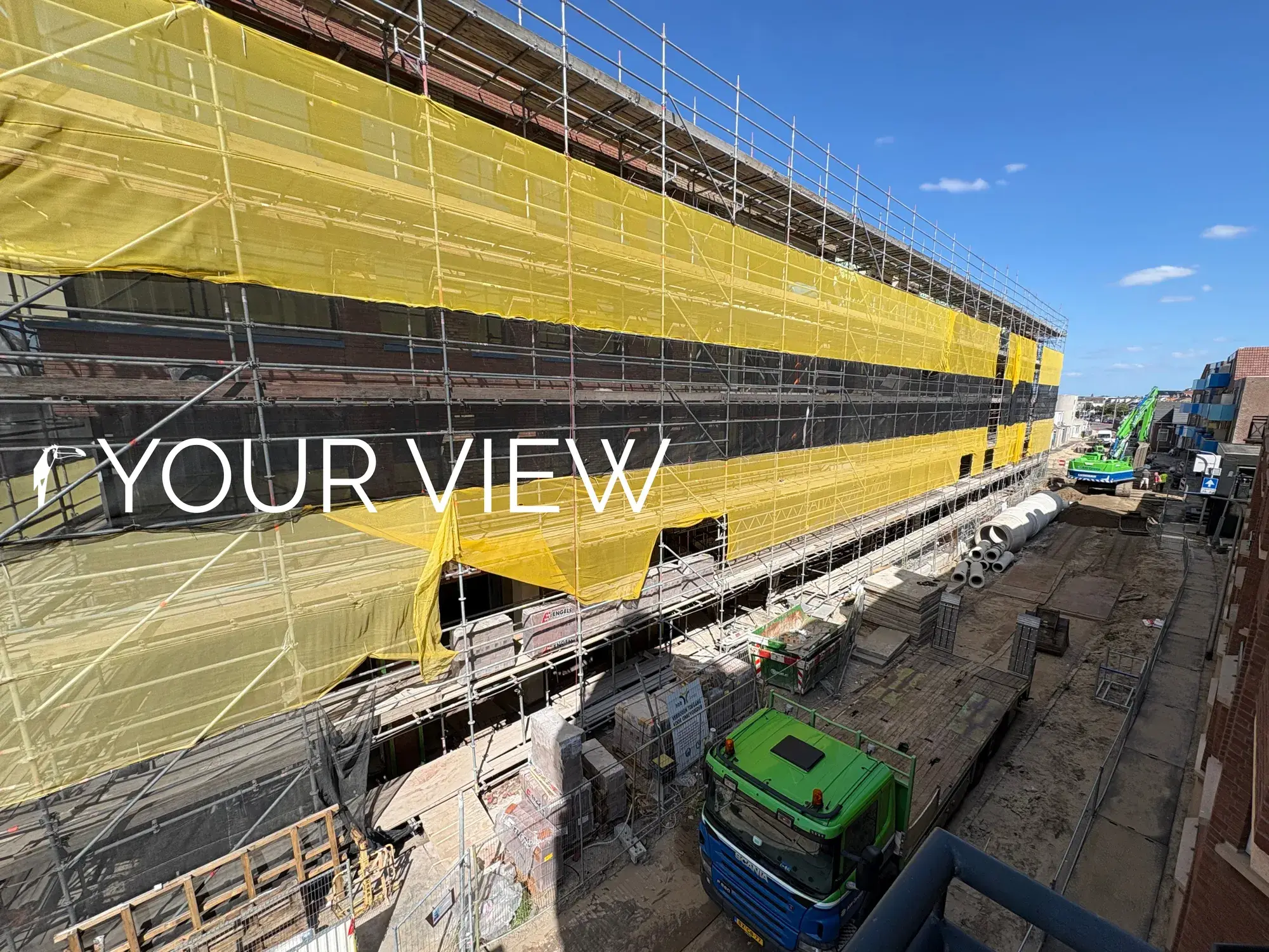 Ihr Blick aus dem Standardzimmer auf die Baustelle