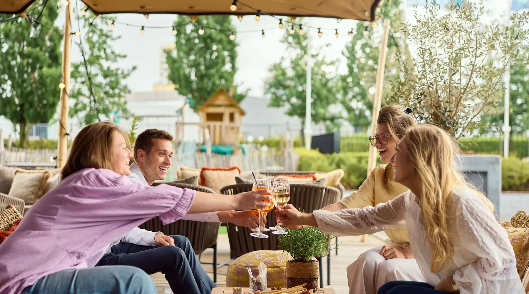 Lente op het terras