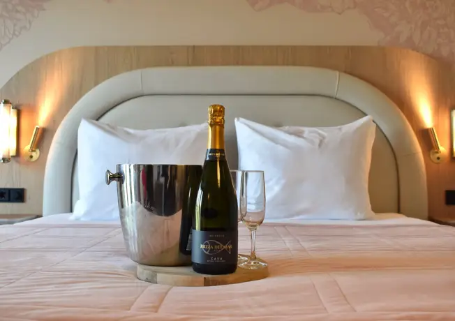 Cava op de hotelkamer