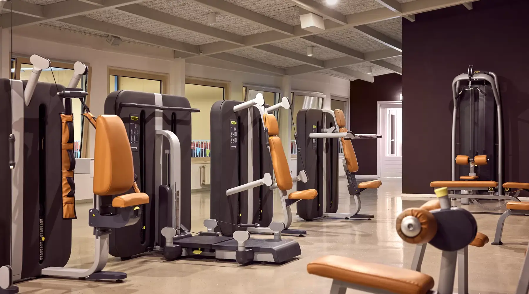 Fitness room in the hotel.