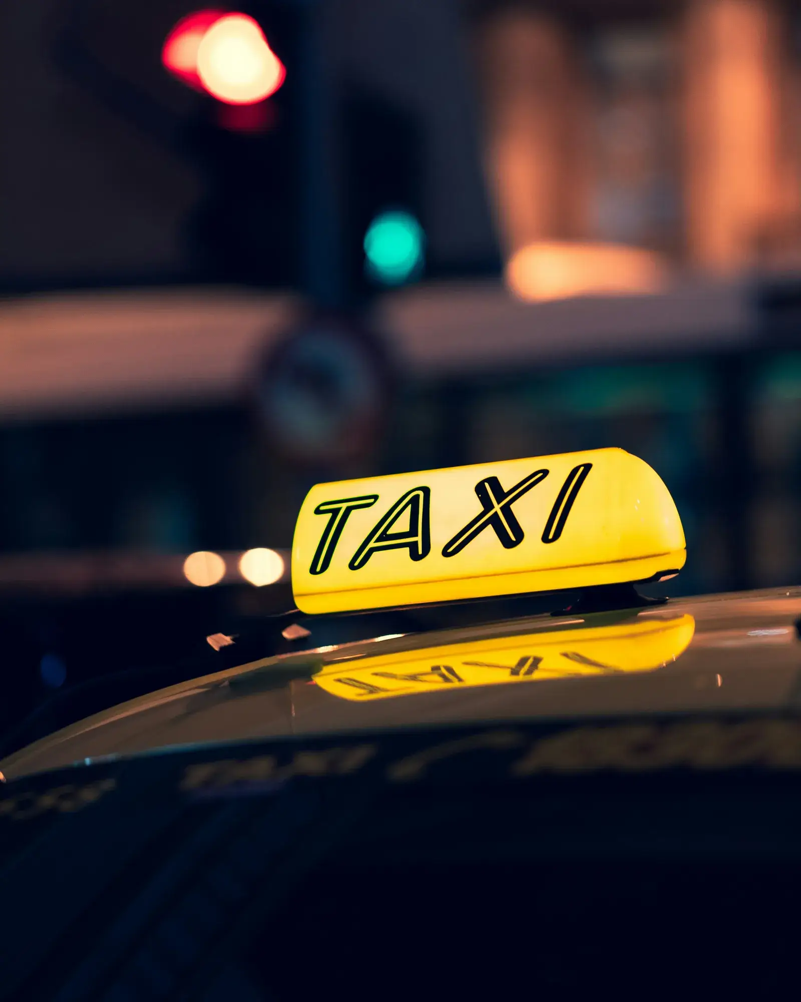 Bord van een taxi