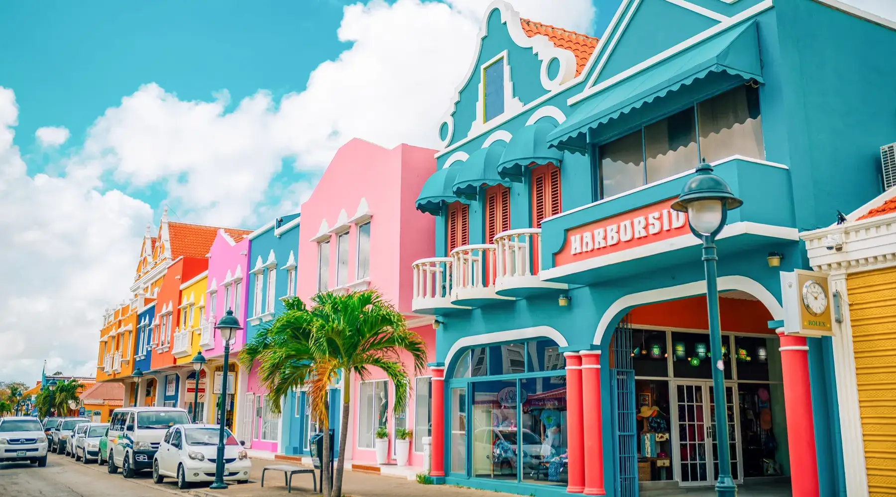 Maisons colorées à Bonaire