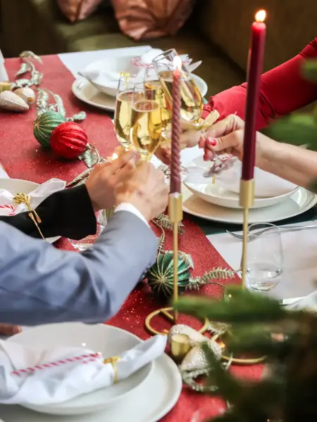 Kerstdiner proosten