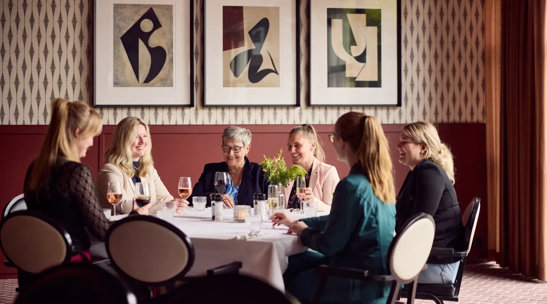 Two women at the buffet