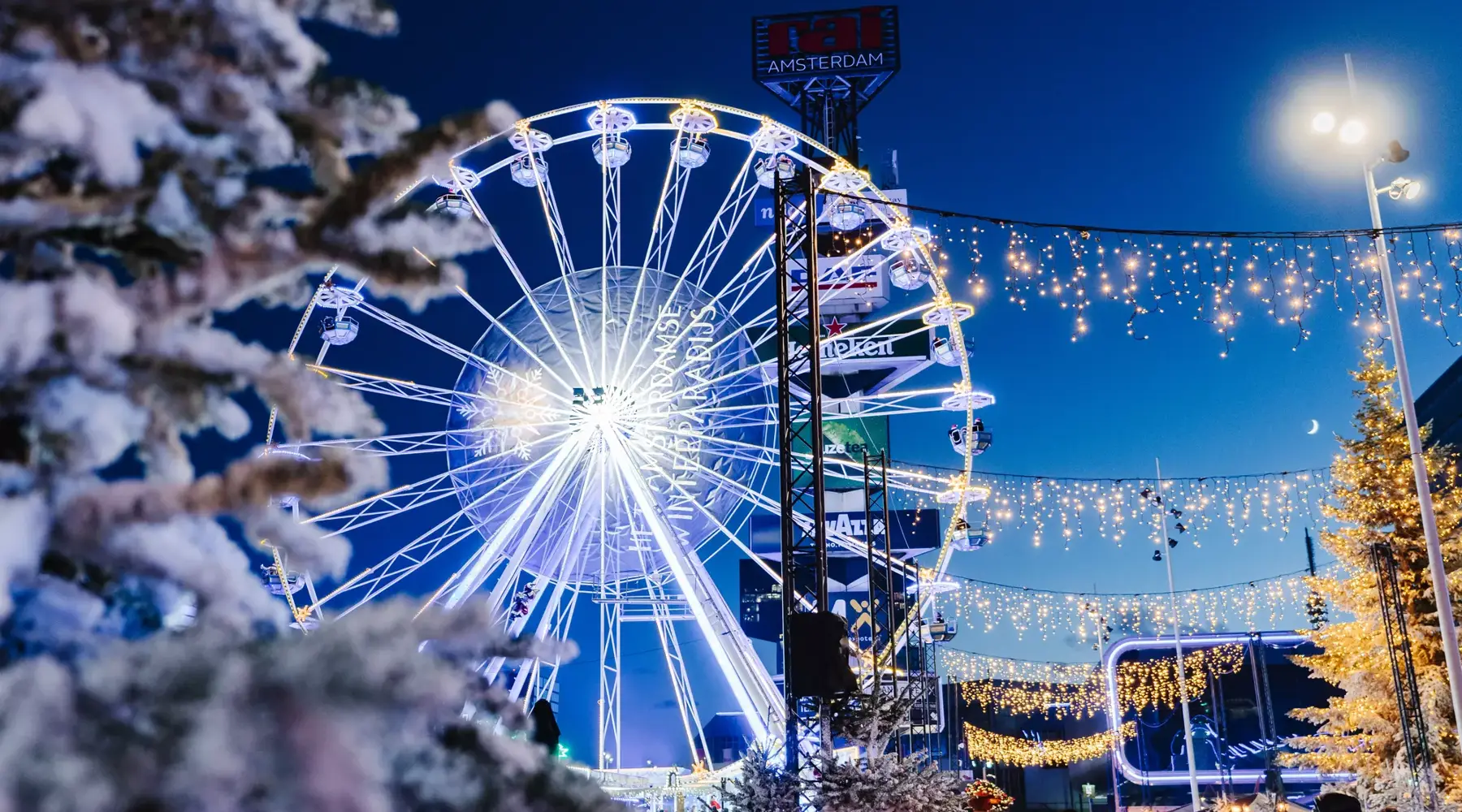 Riesenrad auf dem Amsterdamer Winterparadies