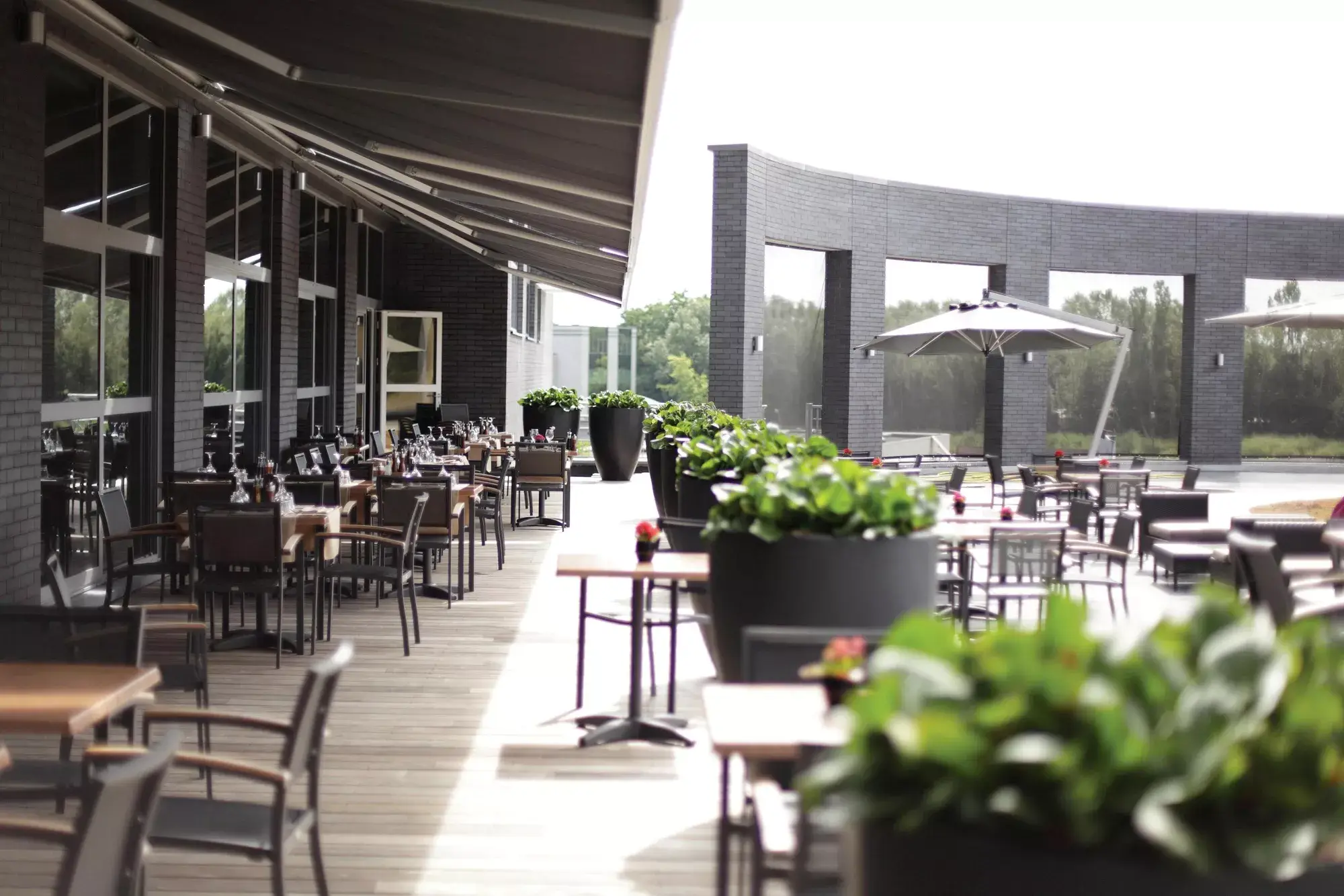 Terrace in spring