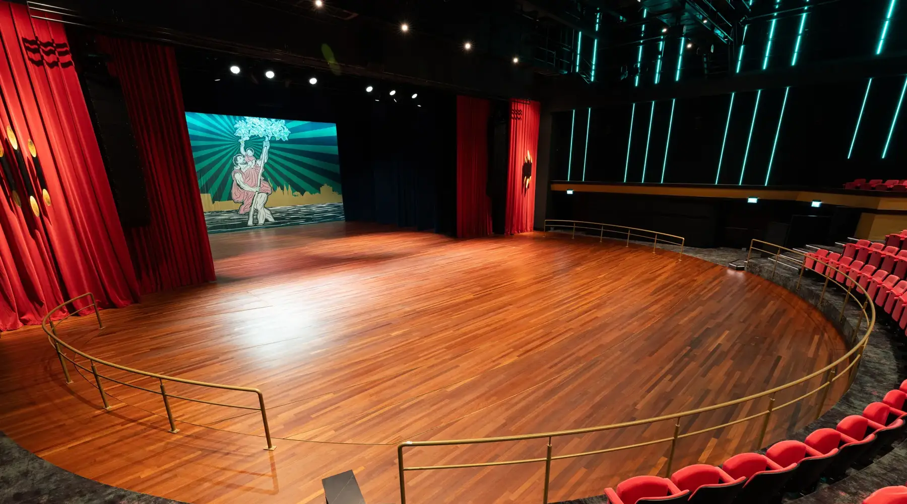 Theater hall - flat floor setup