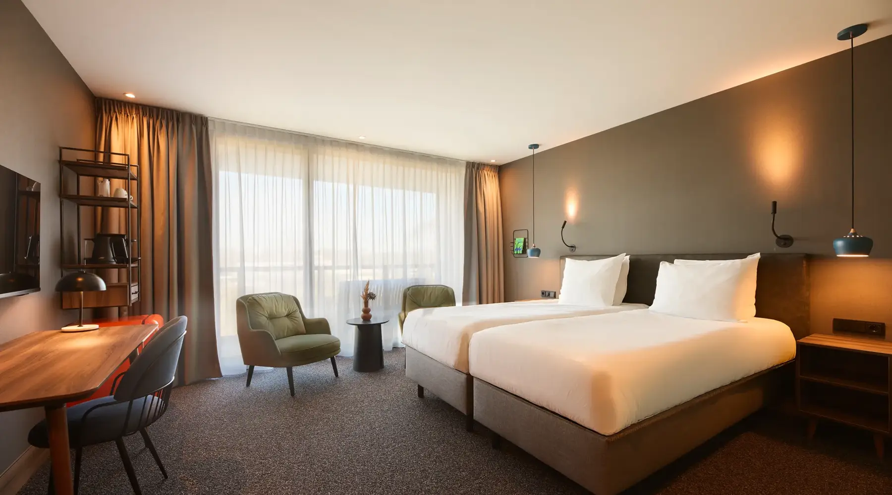 Komfort Zweibettzimmer im Hotel Eindhoven.