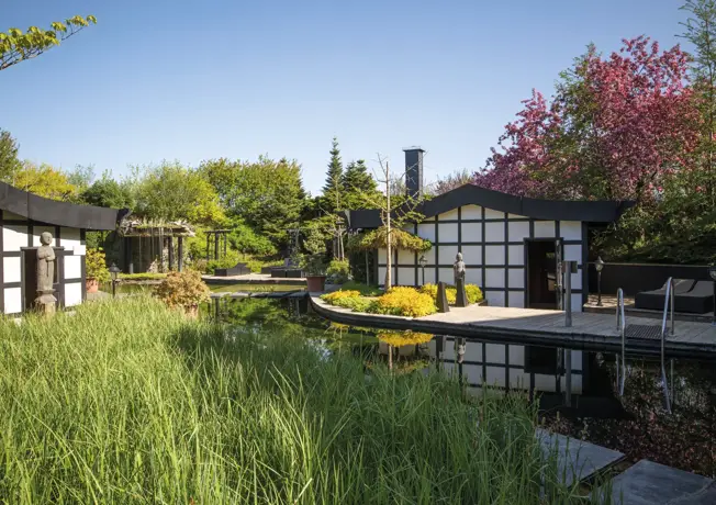 Saunalandschap in Resort Linstow