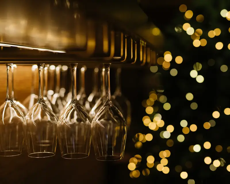 Restaurant in Christmas atmosphere