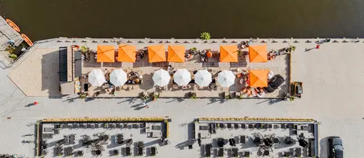 Zomerbar bovenaanzicht
