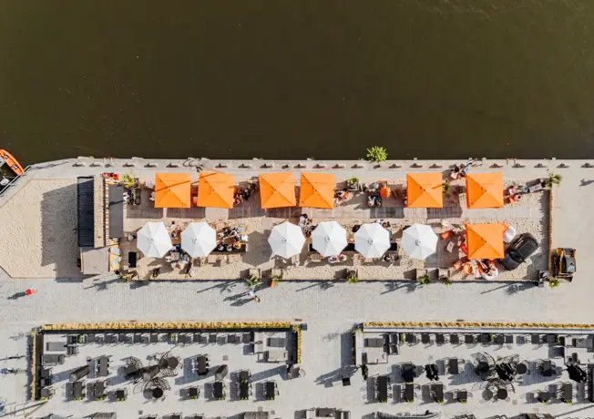 Zomerbar bovenaanzicht