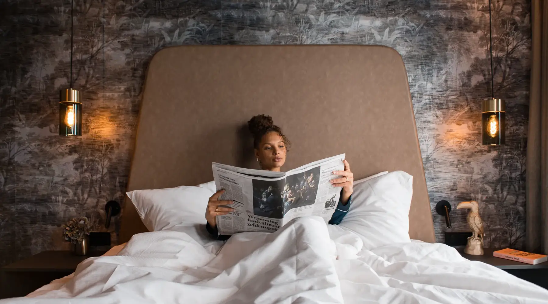 Guest relaxing in suite
