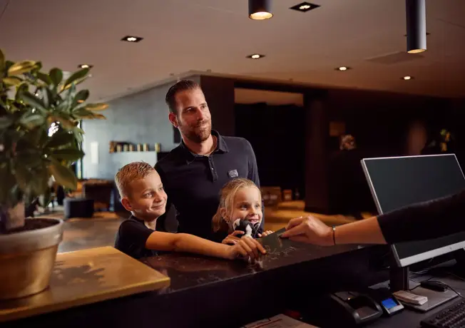 Famille à la réception