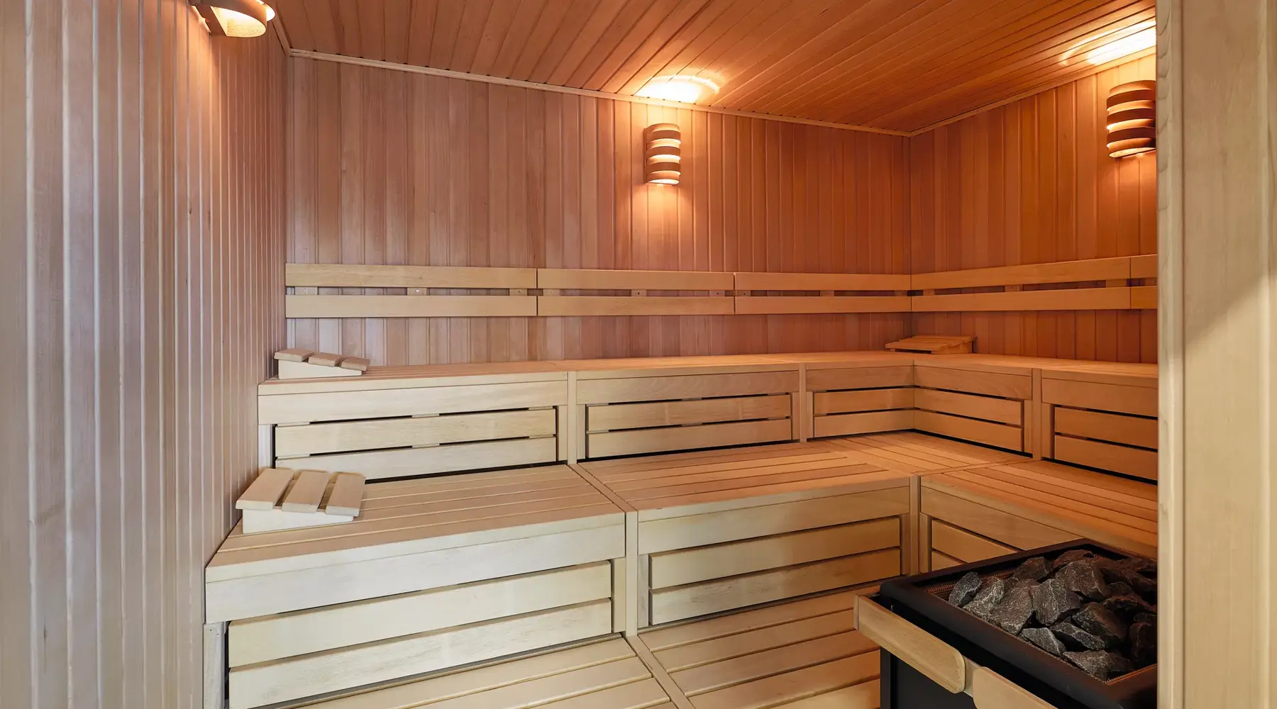 Sauna dans l’espace bien-être de l’hôtel Breda