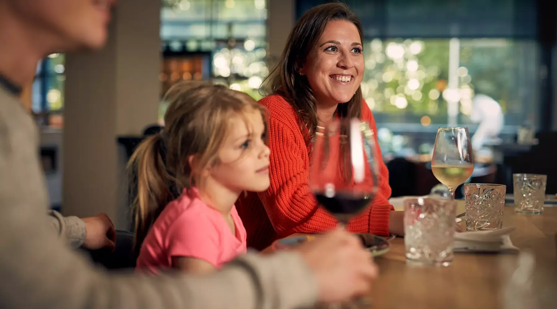 Familie im Restaurant