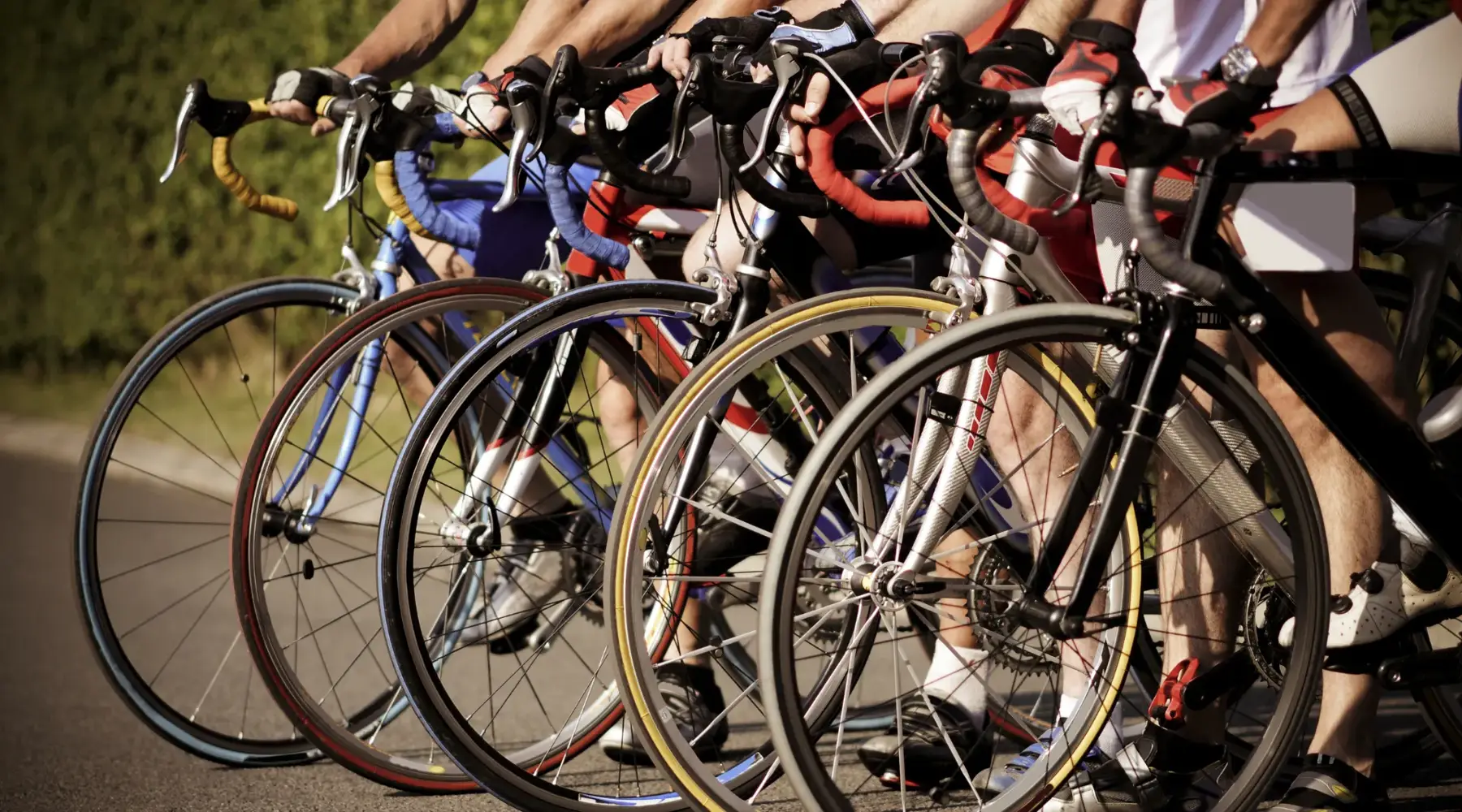 Wheels of racing bicycles