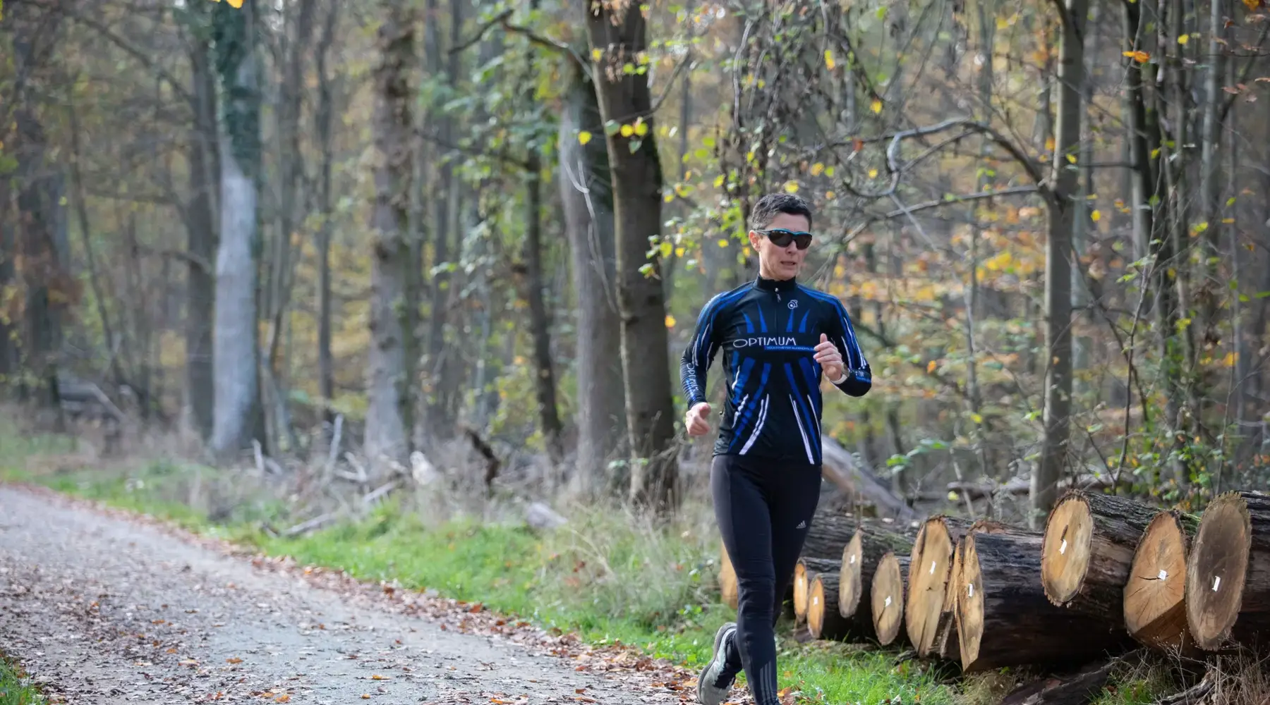 Hardlopers in het bos