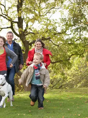 Familie met hond
