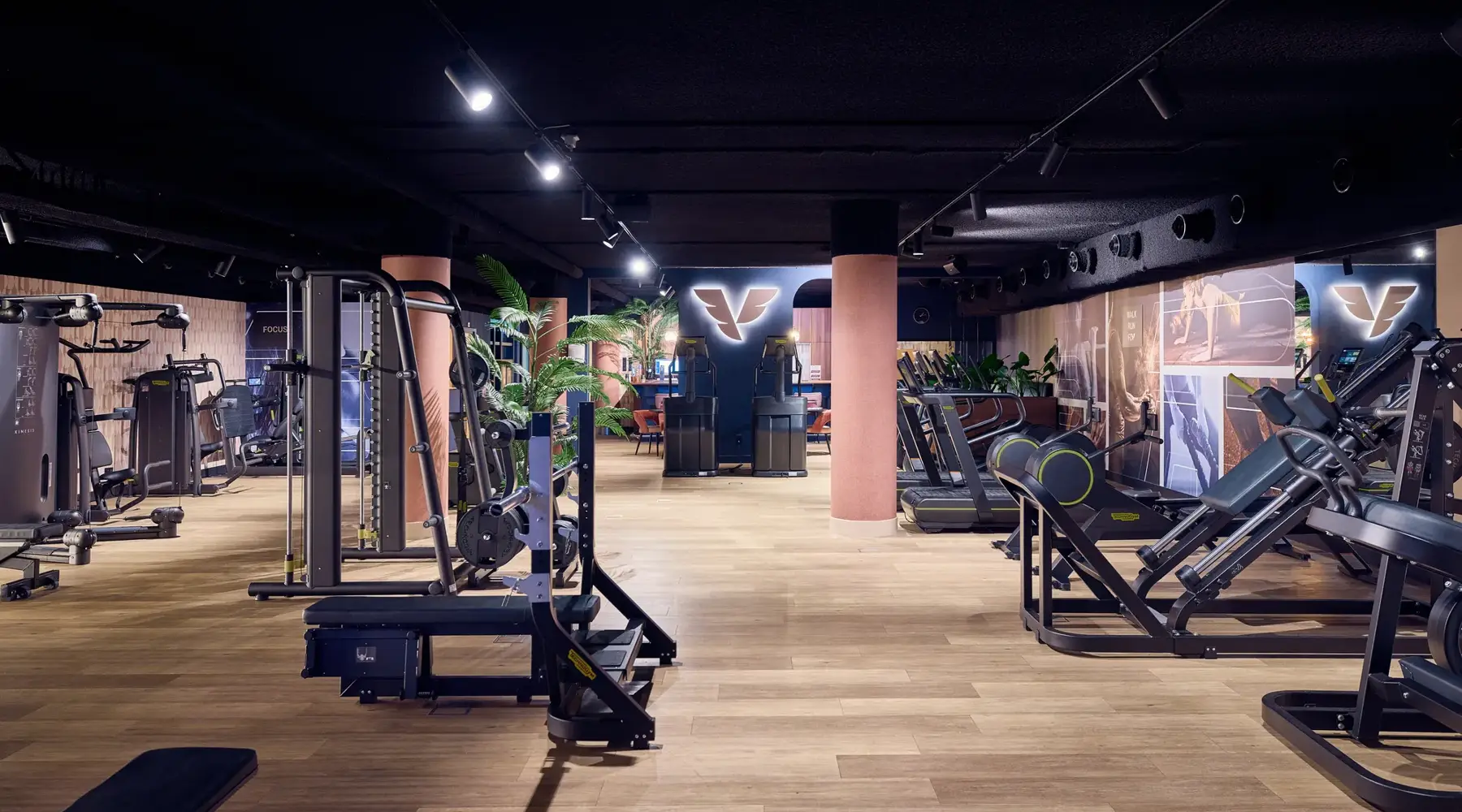 Overzichtfoto van de sportschool