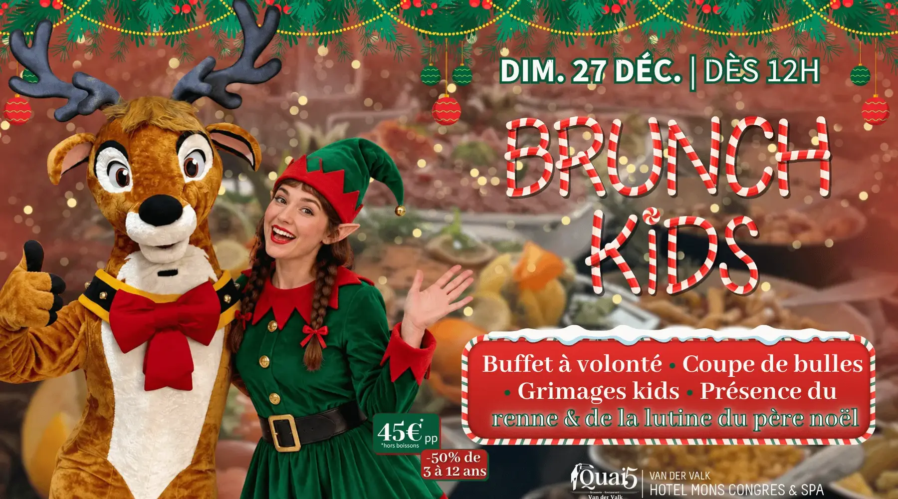 Kids Christmas Brunch Van der Valk Mons