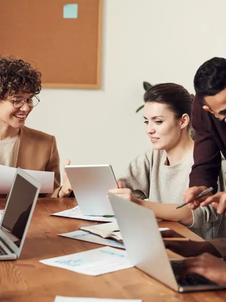 People working on laptops