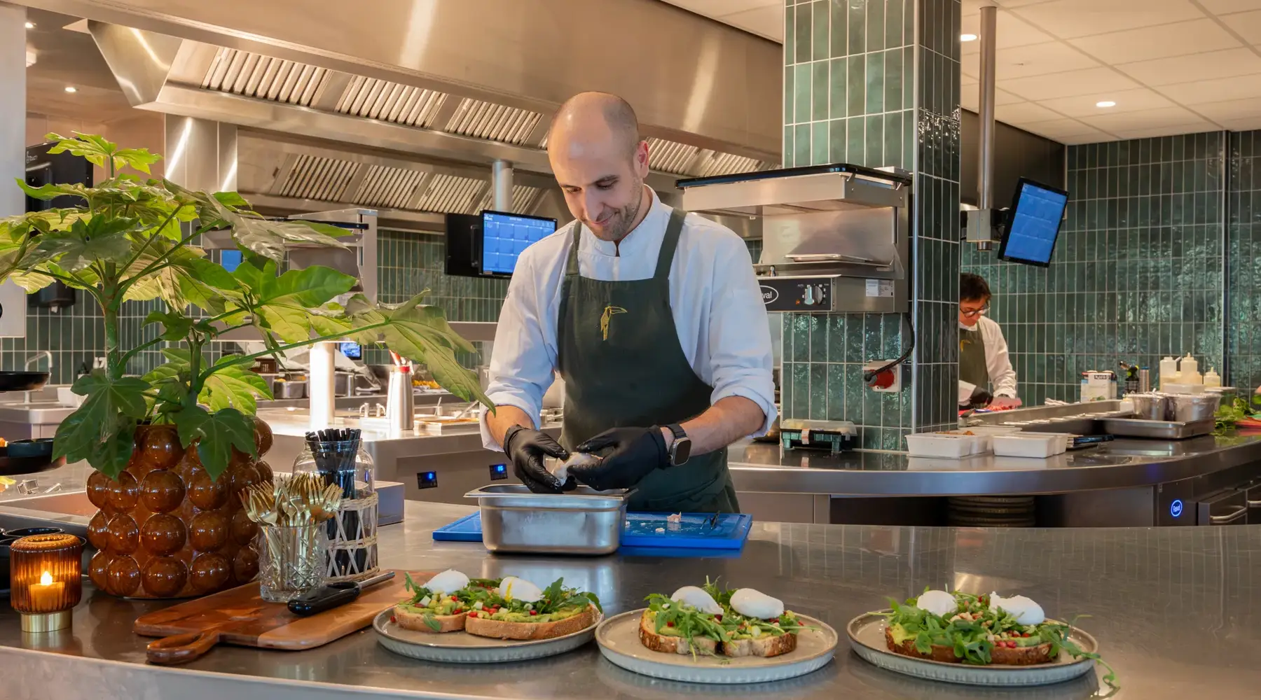 Preparing lunch in Hotel The Hague - Wassenaar
