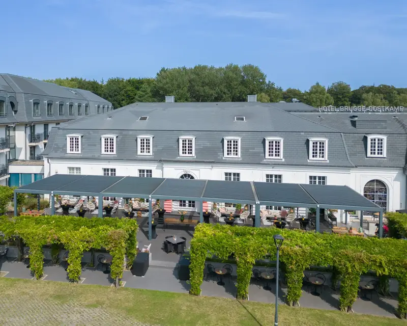 Luchtbeeld van het terras