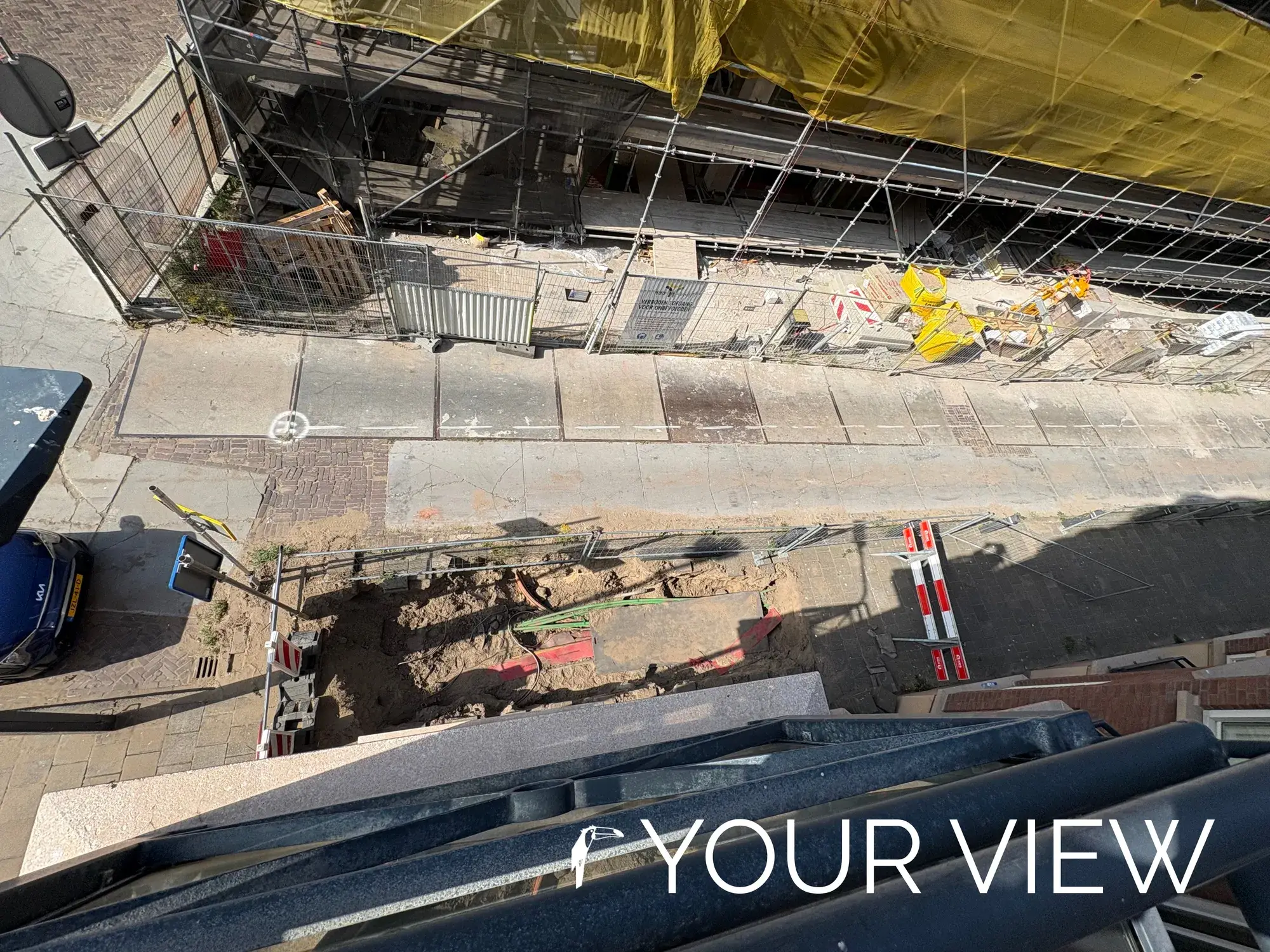 Your view of the construction work behind our hotel