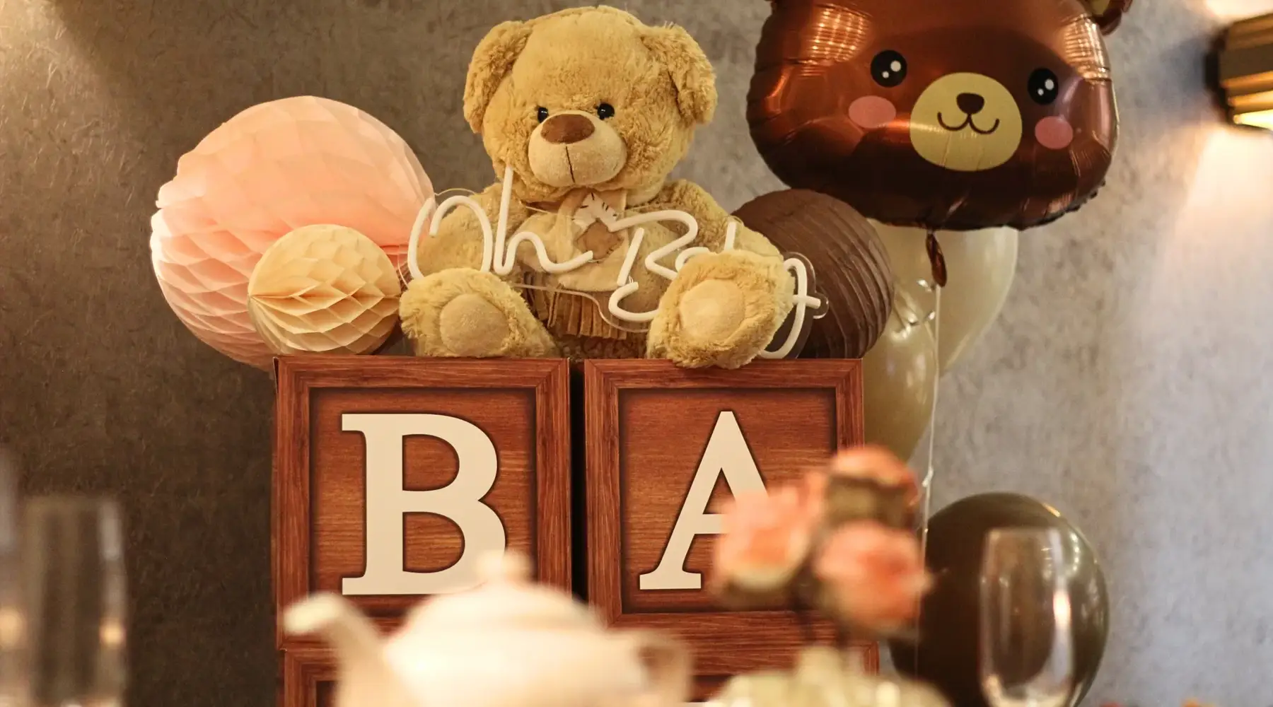 Voorbeeld decoratie babyshow