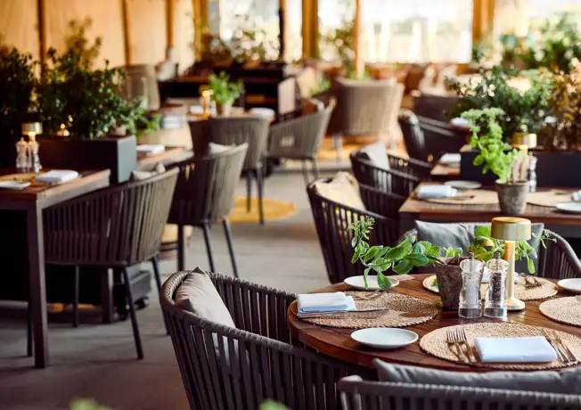 Dressed table in Restaurant Cocotte