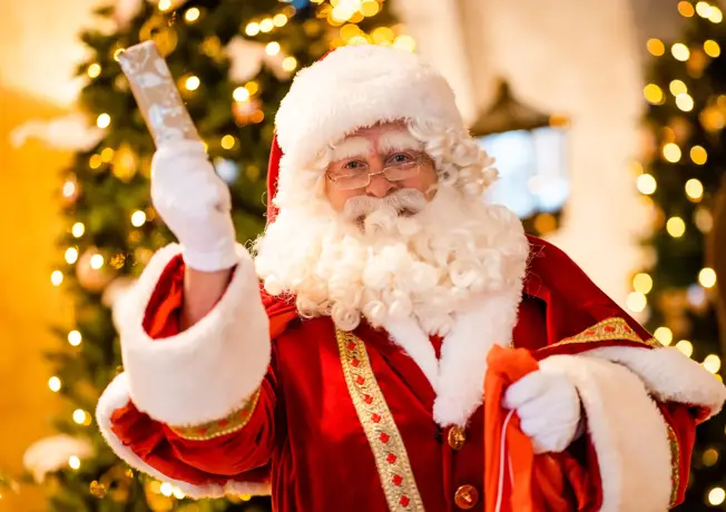 Weihnachtsmann im Hotel