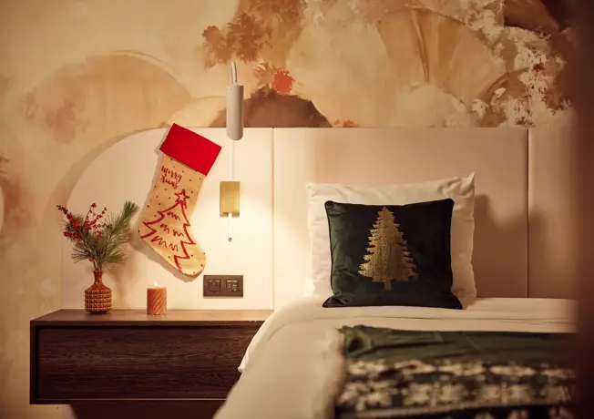 Buffet de réunion et d'événement dans une ambiance de Noël