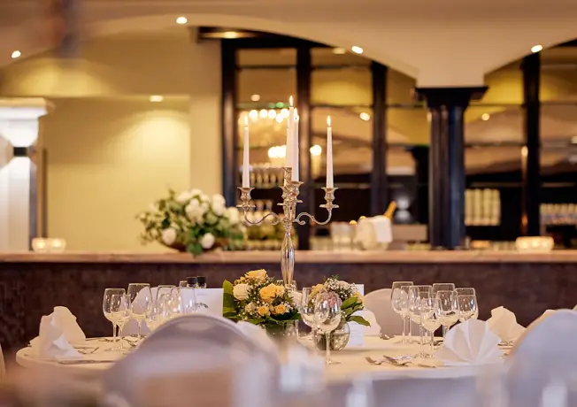 Decorated white piano