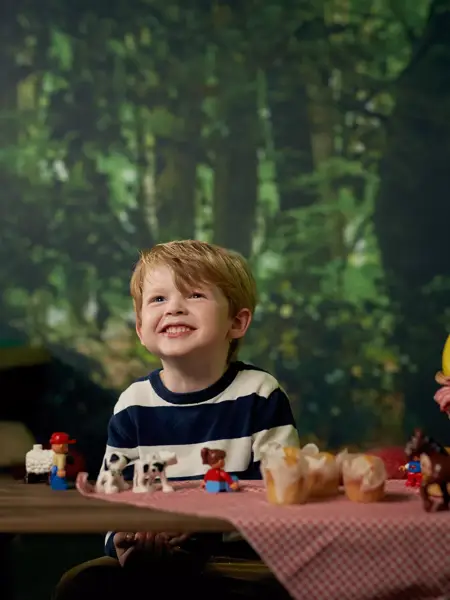 Child in the children's corner.