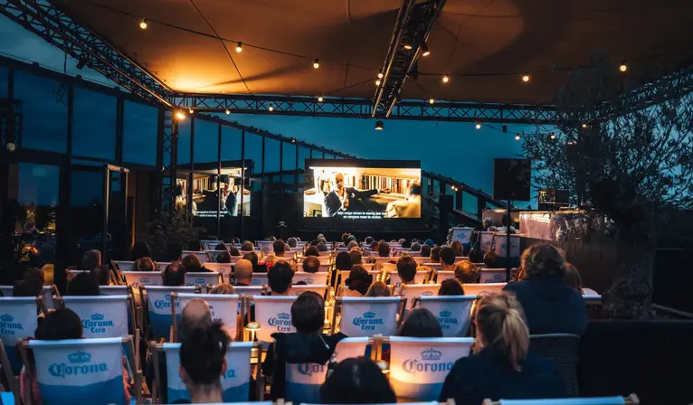 Cozy summer evening with an open-air cinema in Ghent
