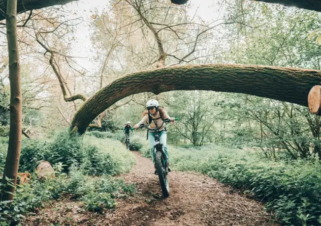 Woman on an electric off-road scooter in Ghent