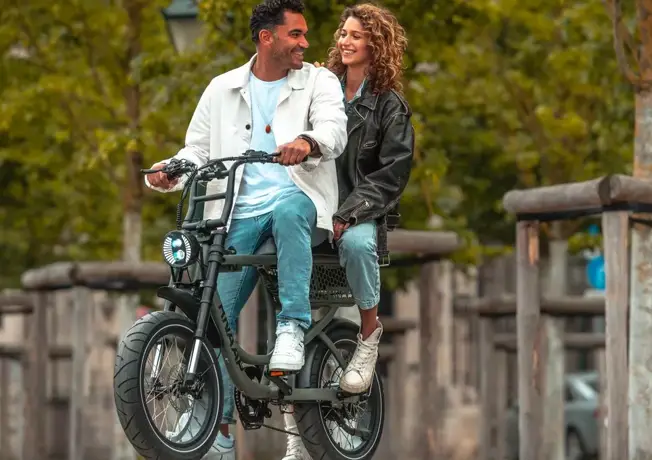 Koppel op een fatbike