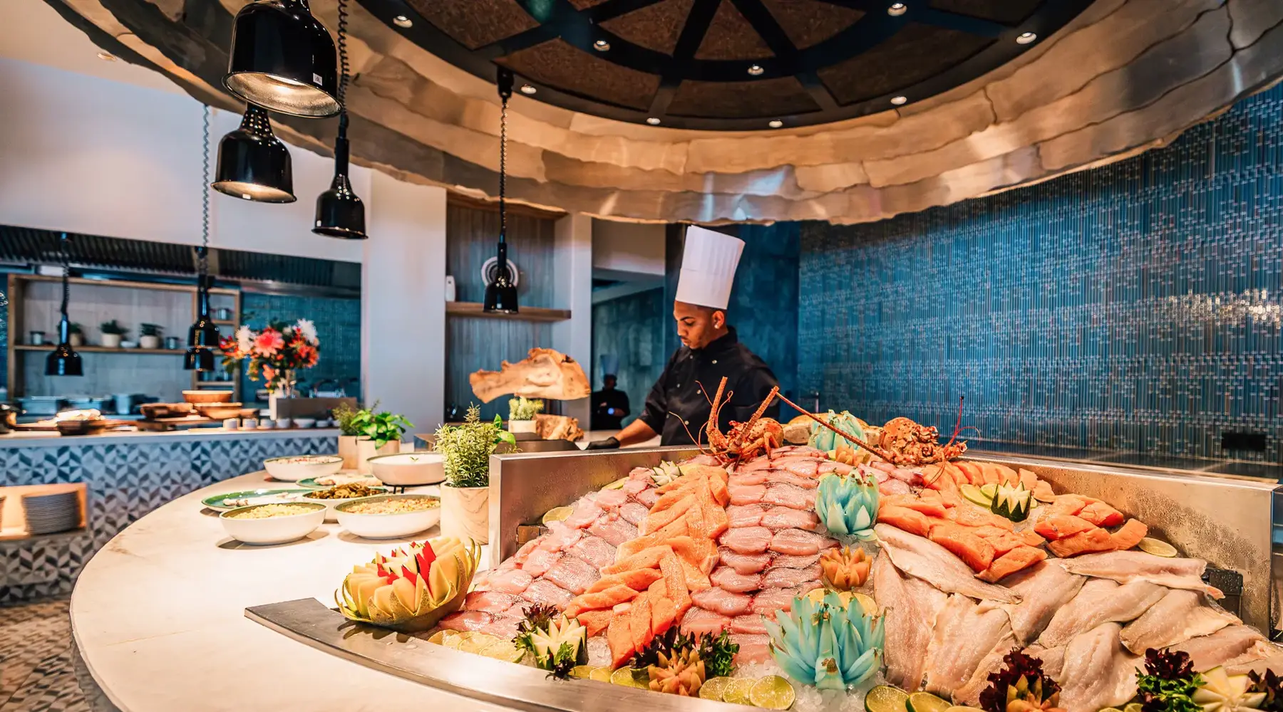 Live cooking in Restaurant Momento