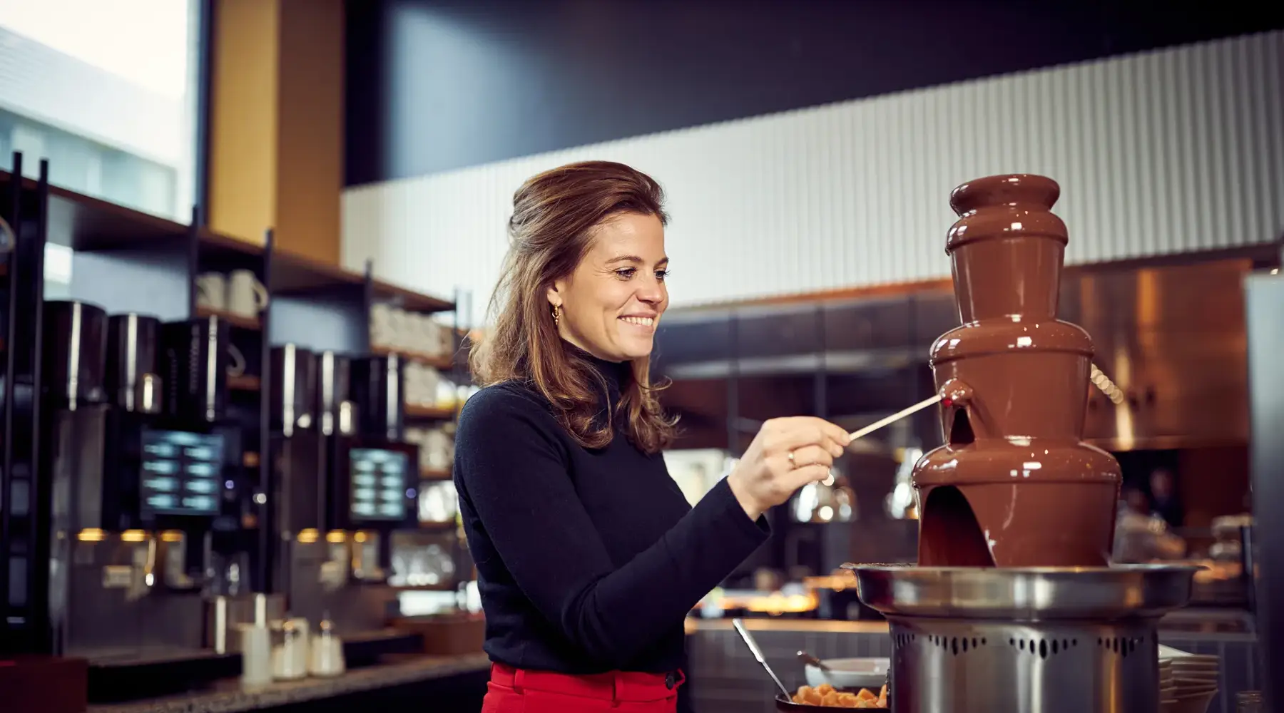 Chocoladefontein bij Lazy Sunday Brunch