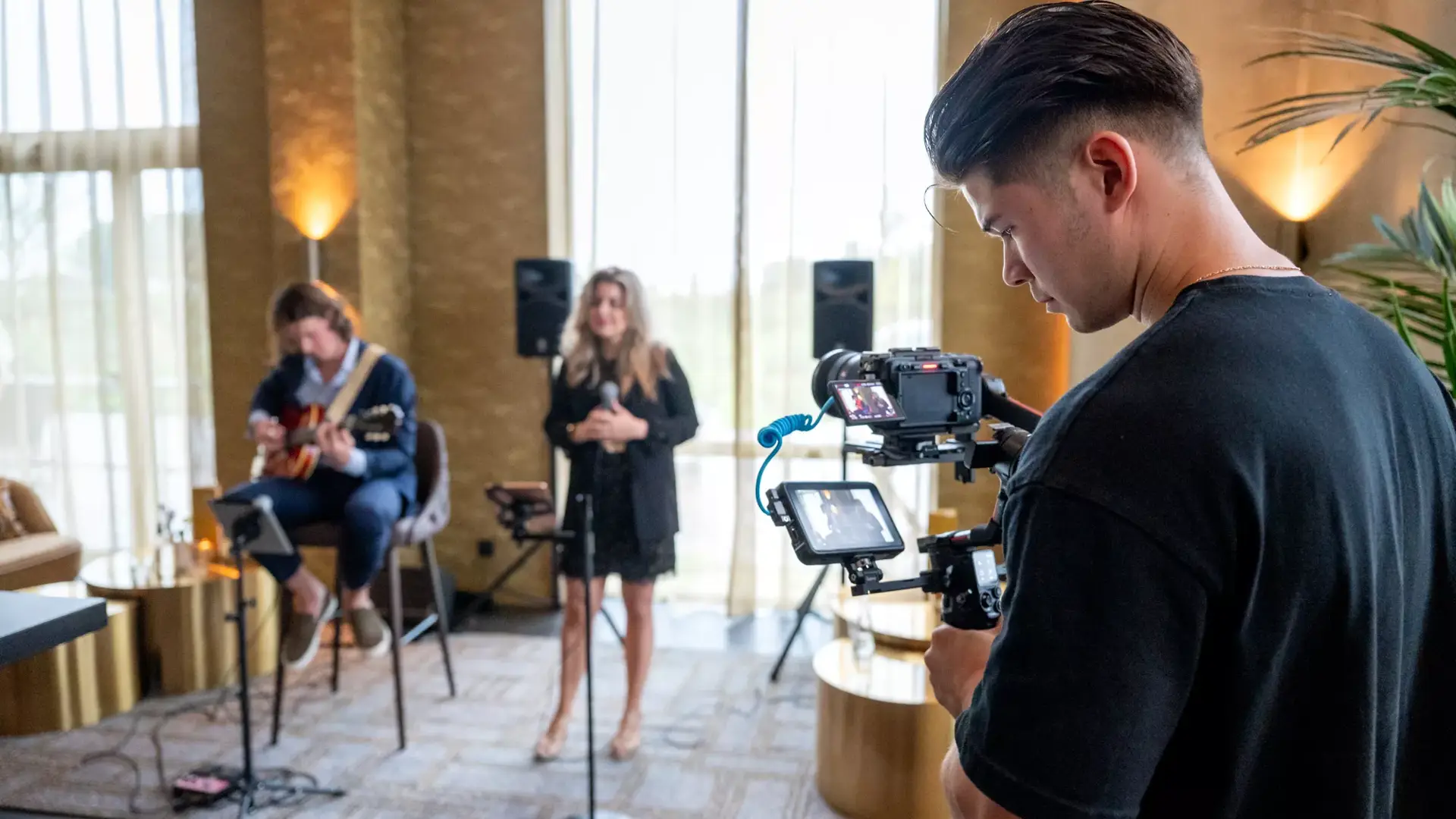 Man met een camera