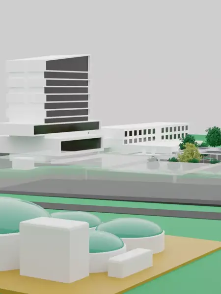 3D drawing of the Luxembourg-Arlon hotel