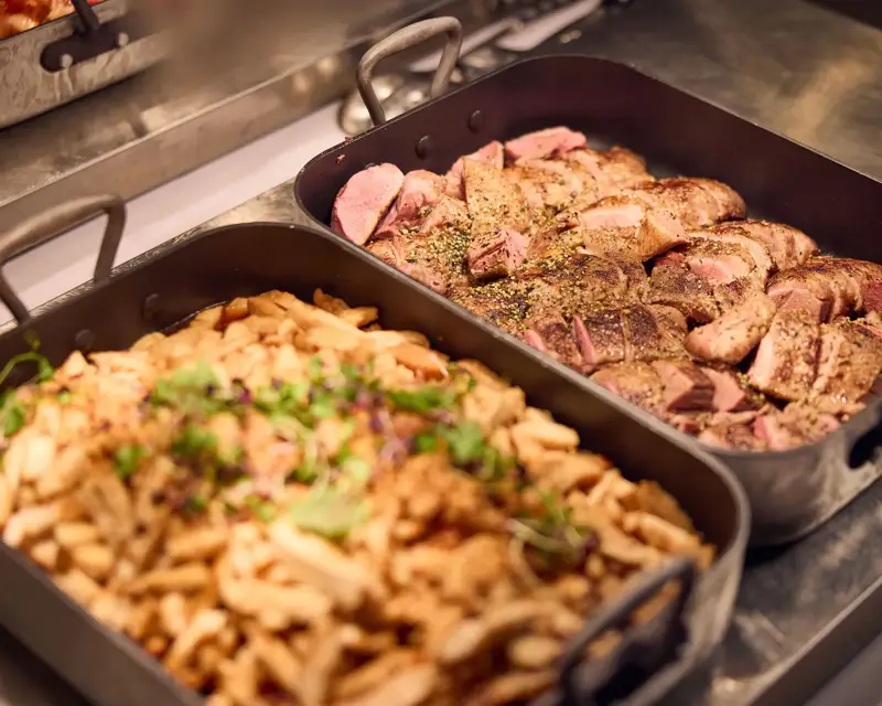 Detailfoto van het pokébowlbuffet