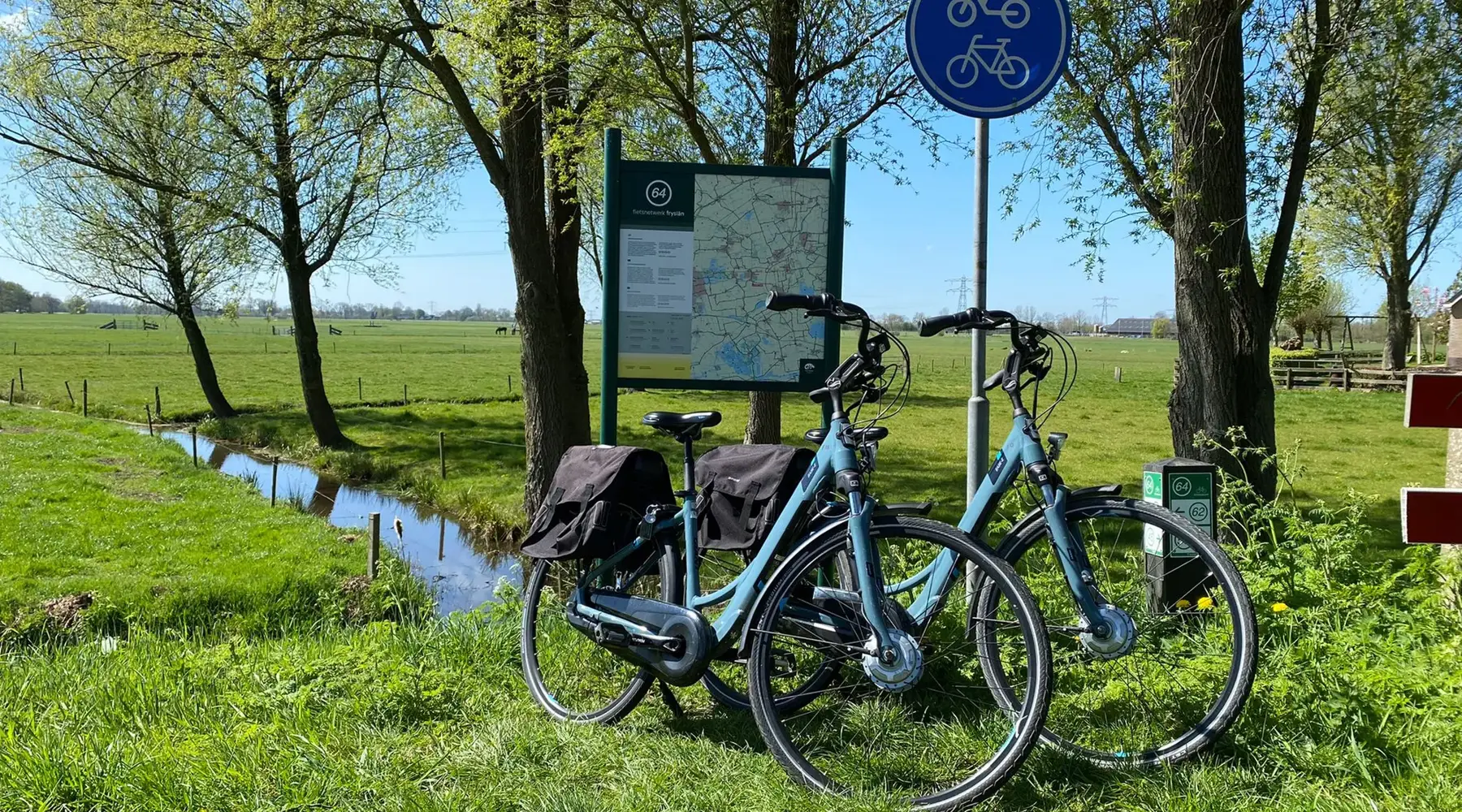 Fietsen bij een knooppunt