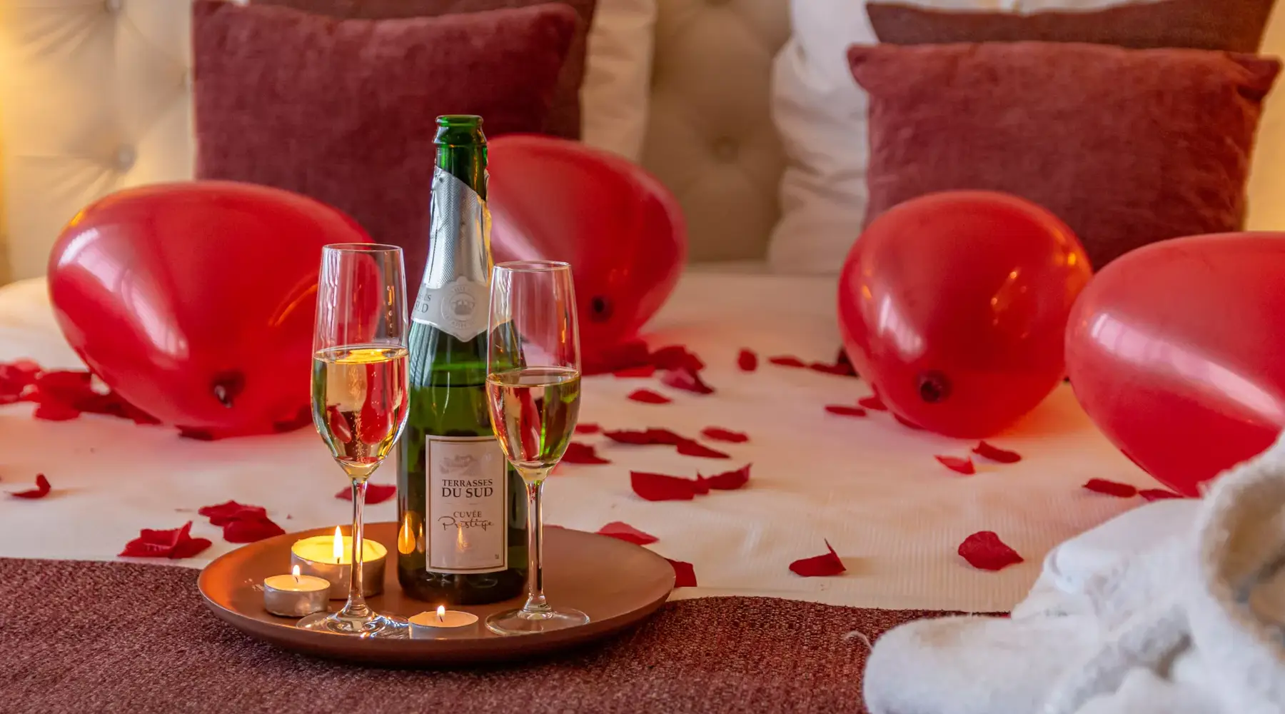 Romantic package in the room