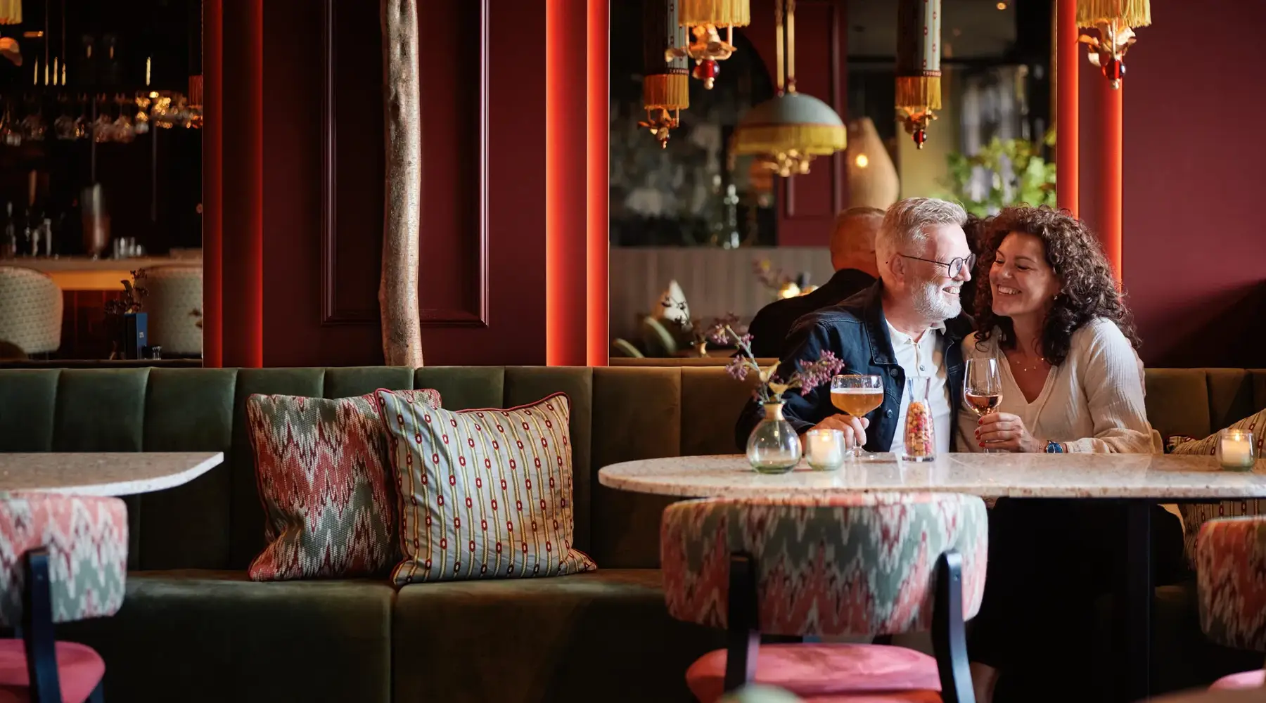 Couple in the hotel bar at Hotel Texel