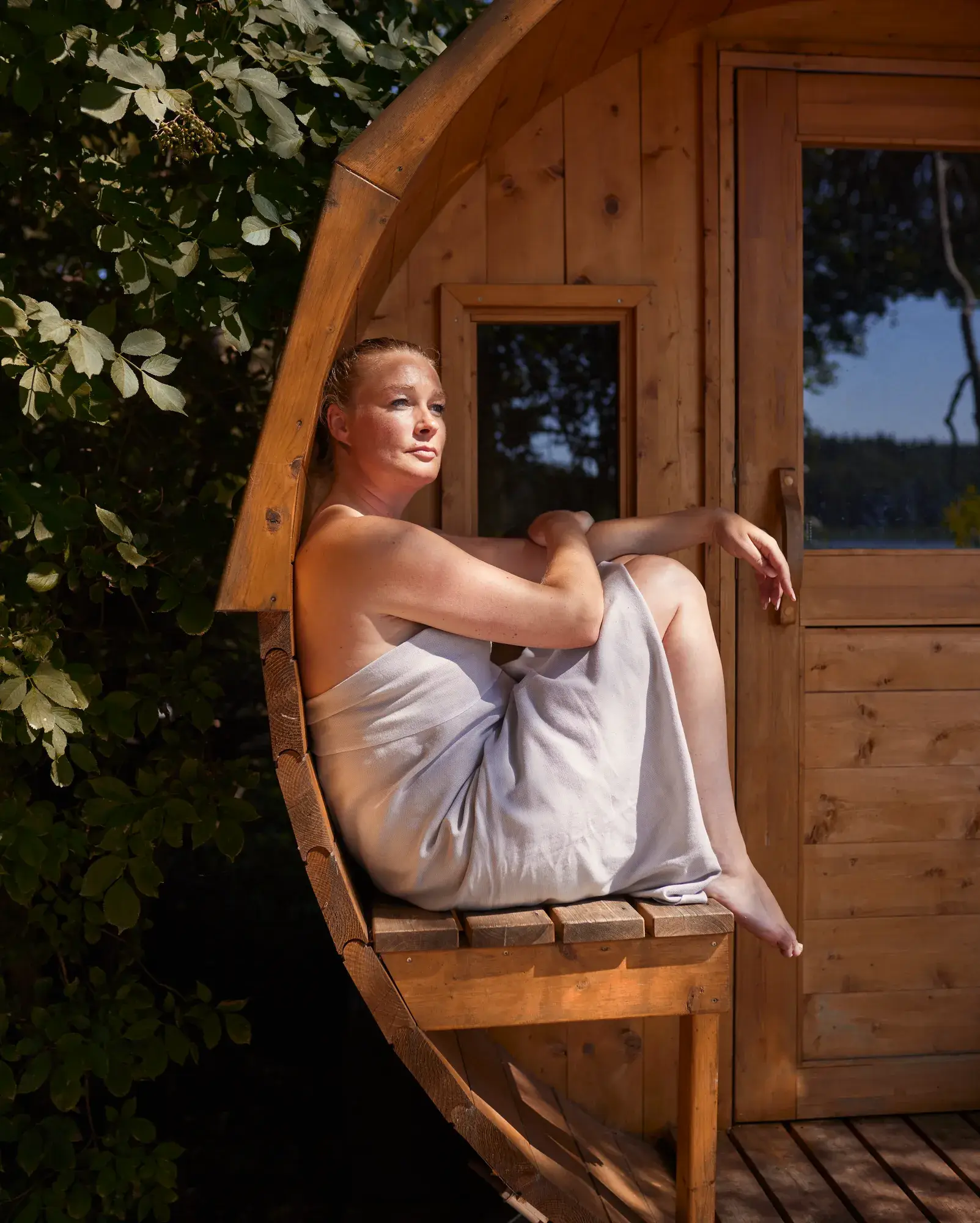 Barrel sauna