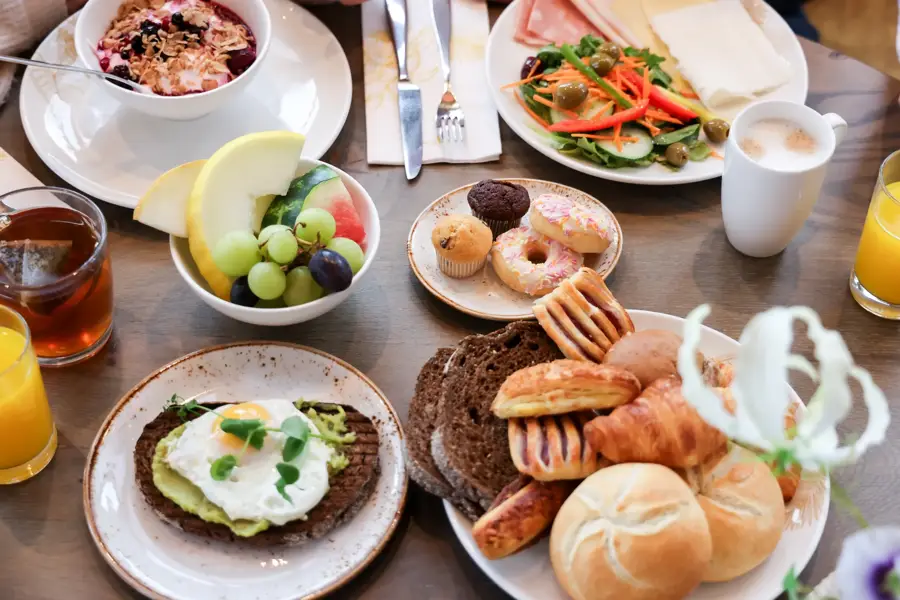 Table with breakfast